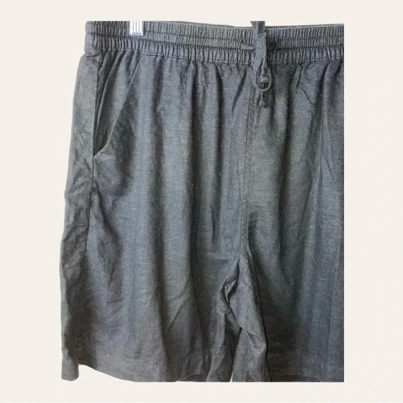 Women’s GLORIA VANDERBILT LINEN SHORTS BLACK SIZE‎ LG - Picture 3 of 8